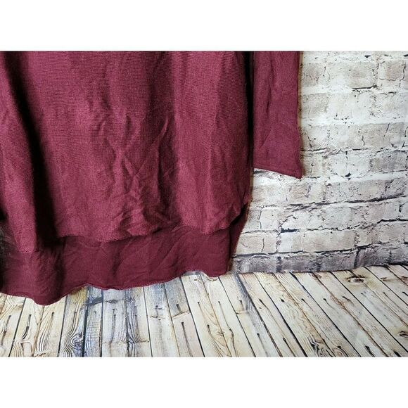 Vass Joan Vass New Red Wine Heather Sweater Size XL Cashmere NWT t74 - Picture 4 of 7
